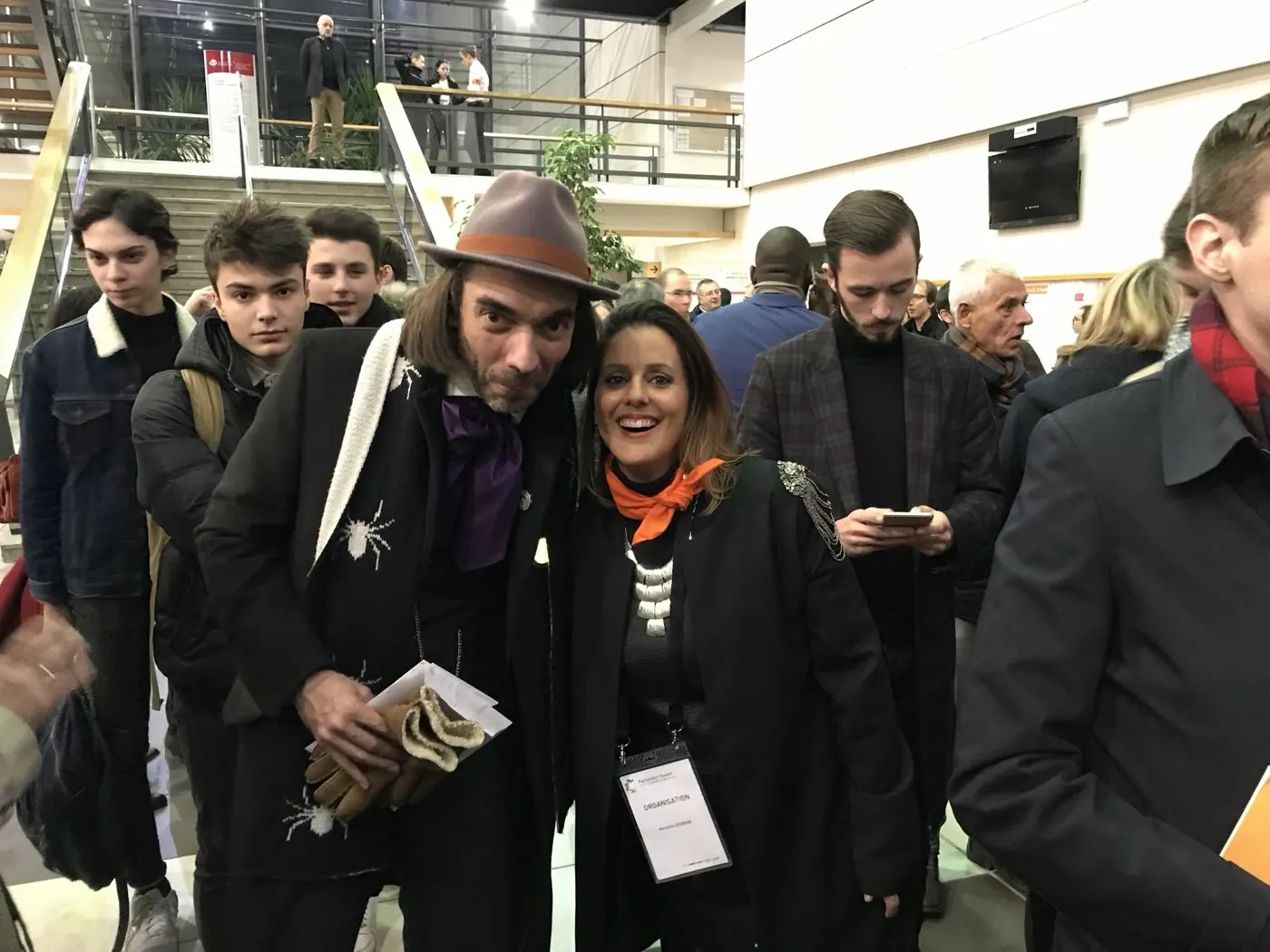 Cédric Villani et Maryline Cesbron lors de Parlement ouvert à Angers