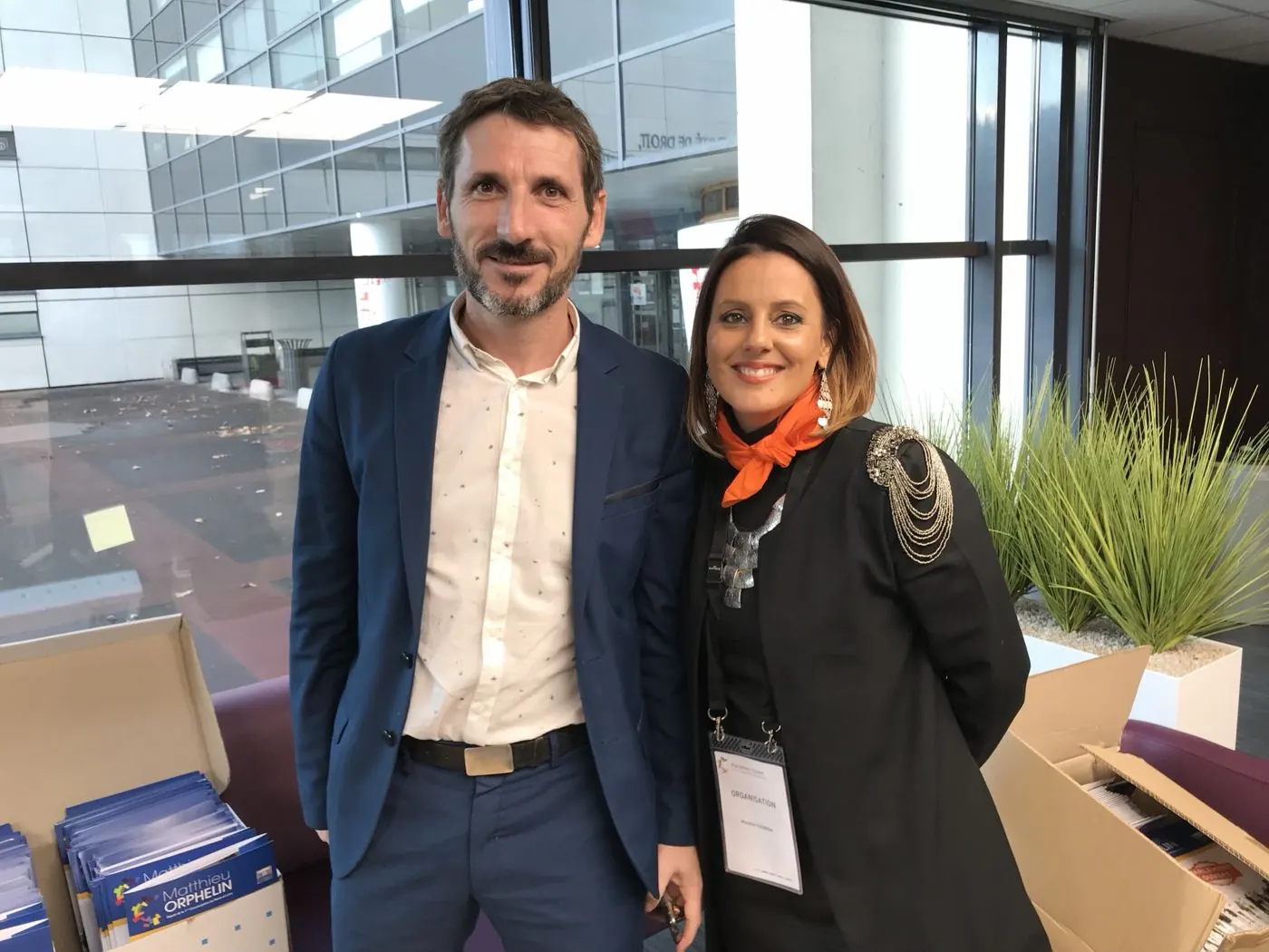 Matthieu Orphelin et Maryline Cesbron lors de Parlement ouvert à Angers