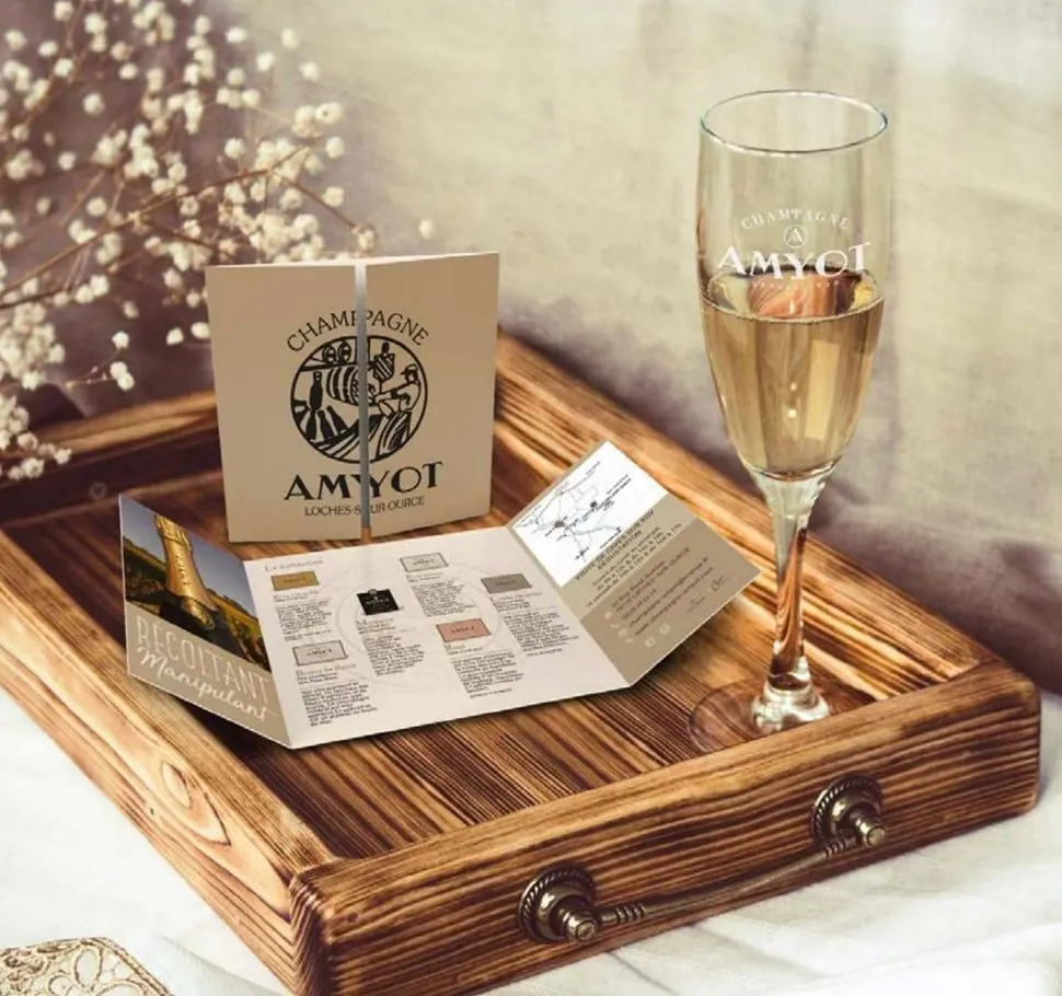 Supports imprimés pour Champagne Amyot