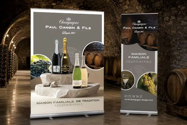 Kakémono pour Champagne Paul Dangin & Fils