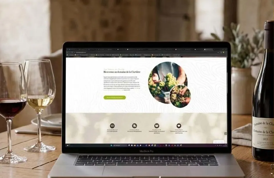 Site internet pour Domaine de la Clartière