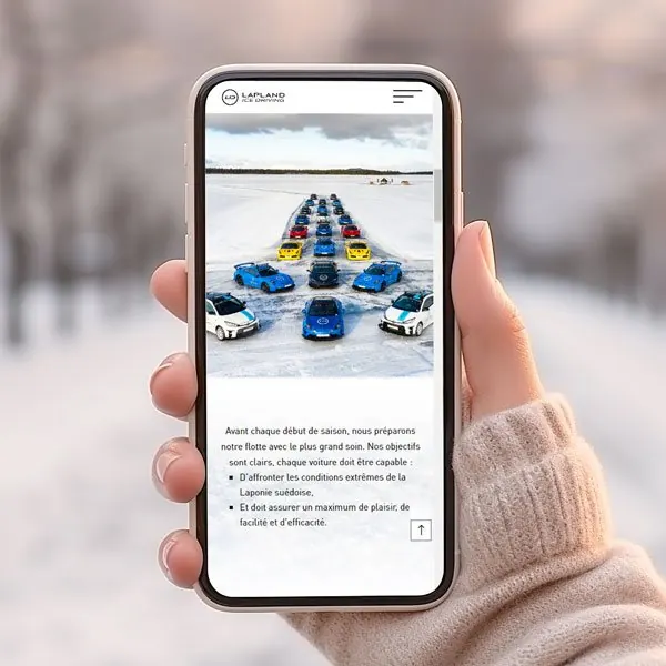 Site internet pour Lapland Ice Driving