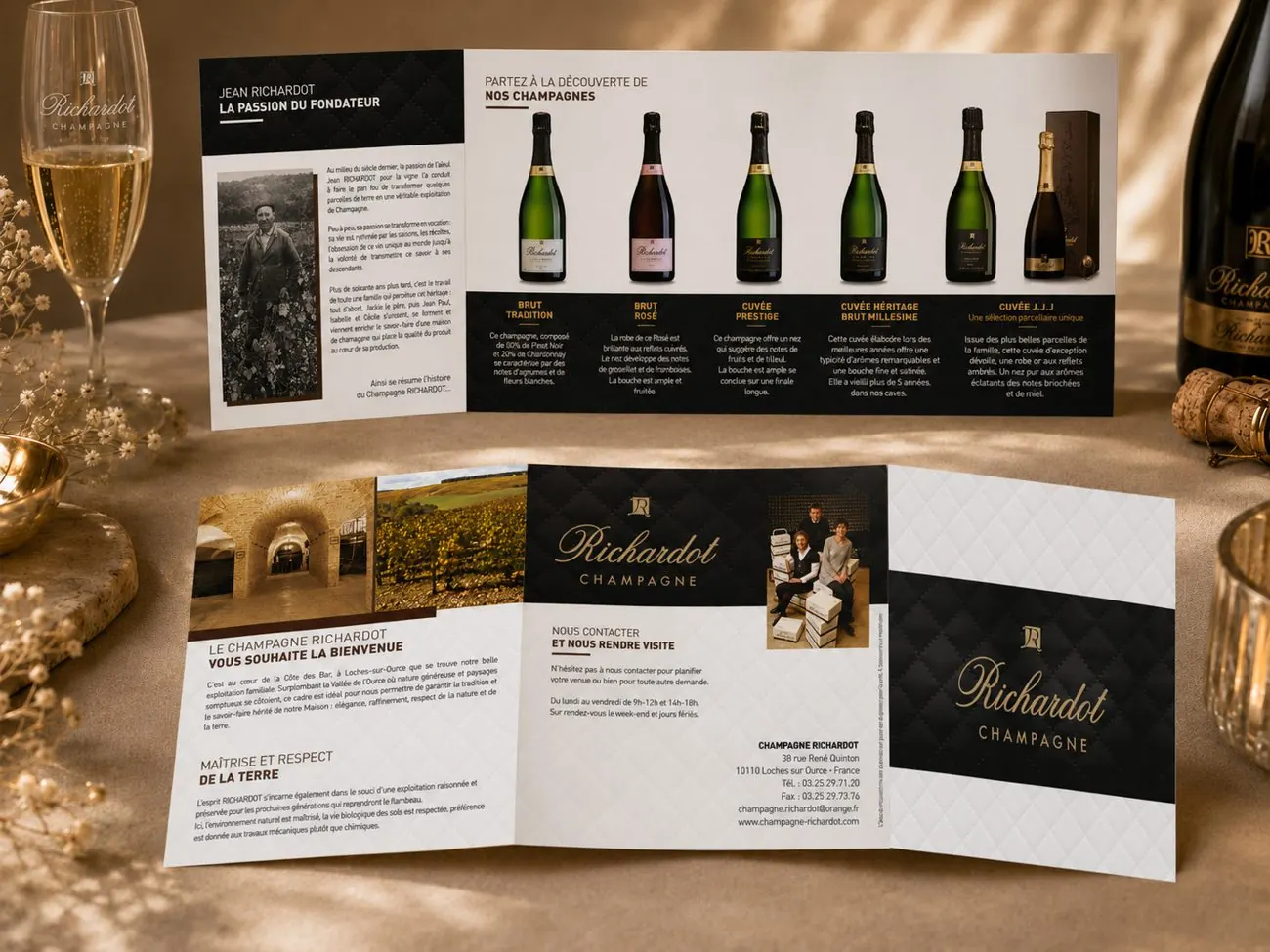 Brochure pour Champagne Richardot