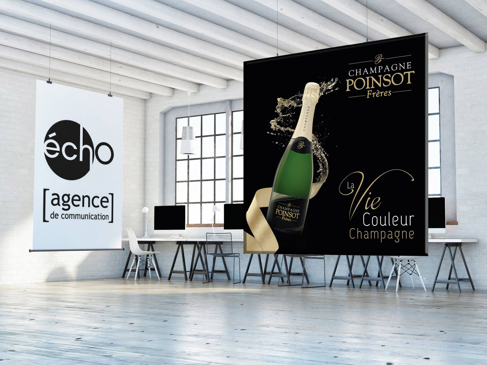 Panneau de présentation "Champagne Poinsot"