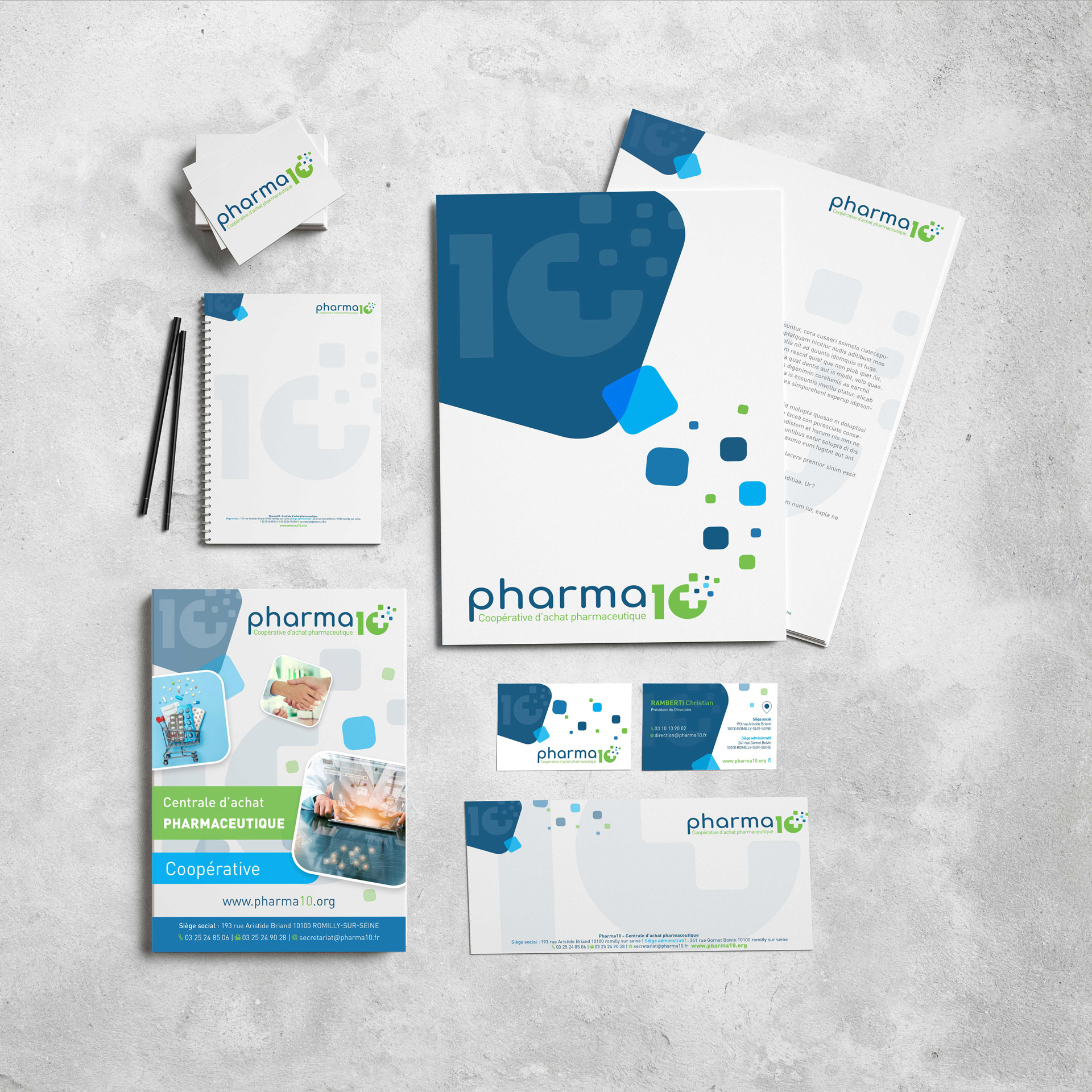 Charte graphique "Pharma10" - agence Troyes