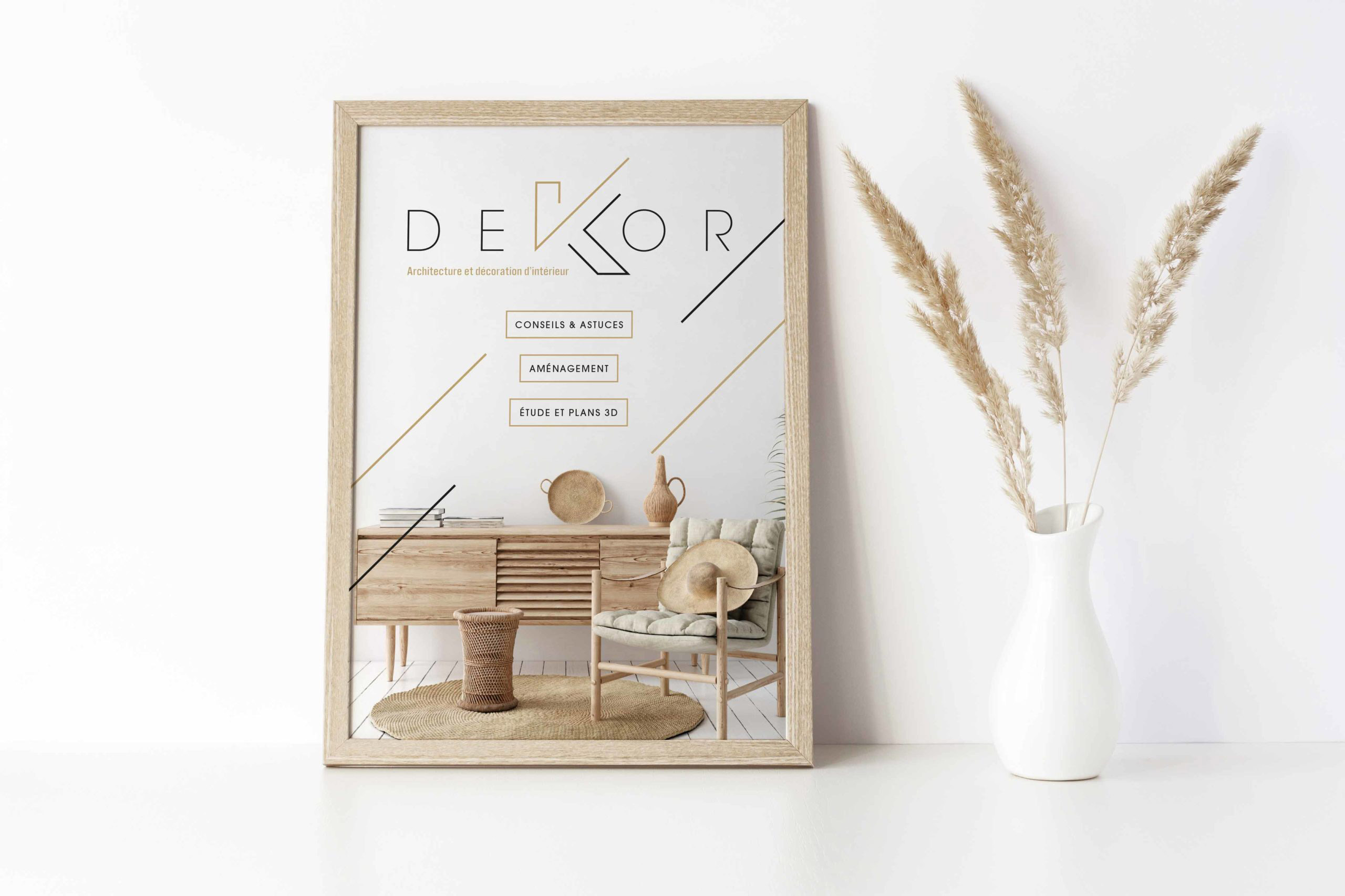 Mockup design pour le cabinet d'architecte "Dekor" - agence Cholet