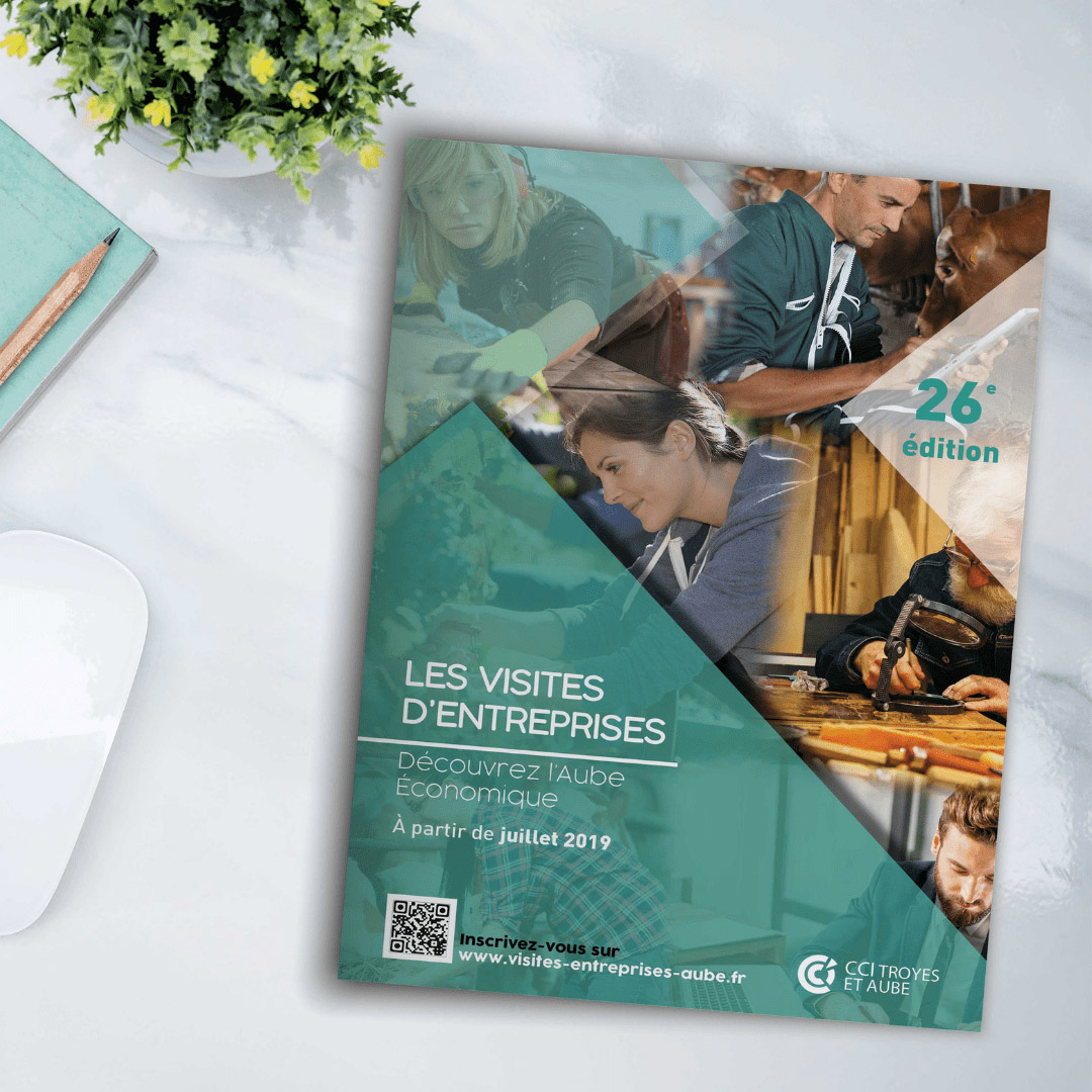 Création de la page de couverture pour la 26ème édition de "l'Aube Economique" - agence Troyes