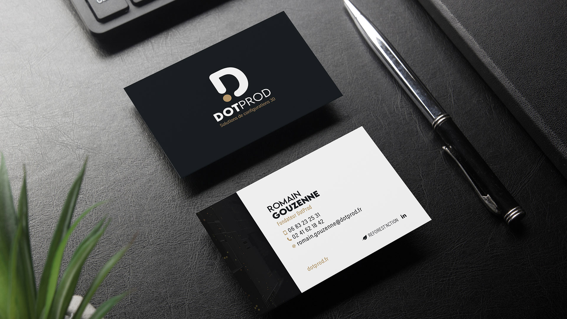 Création de cartes de visite pour "Dotprod" - agence Angers