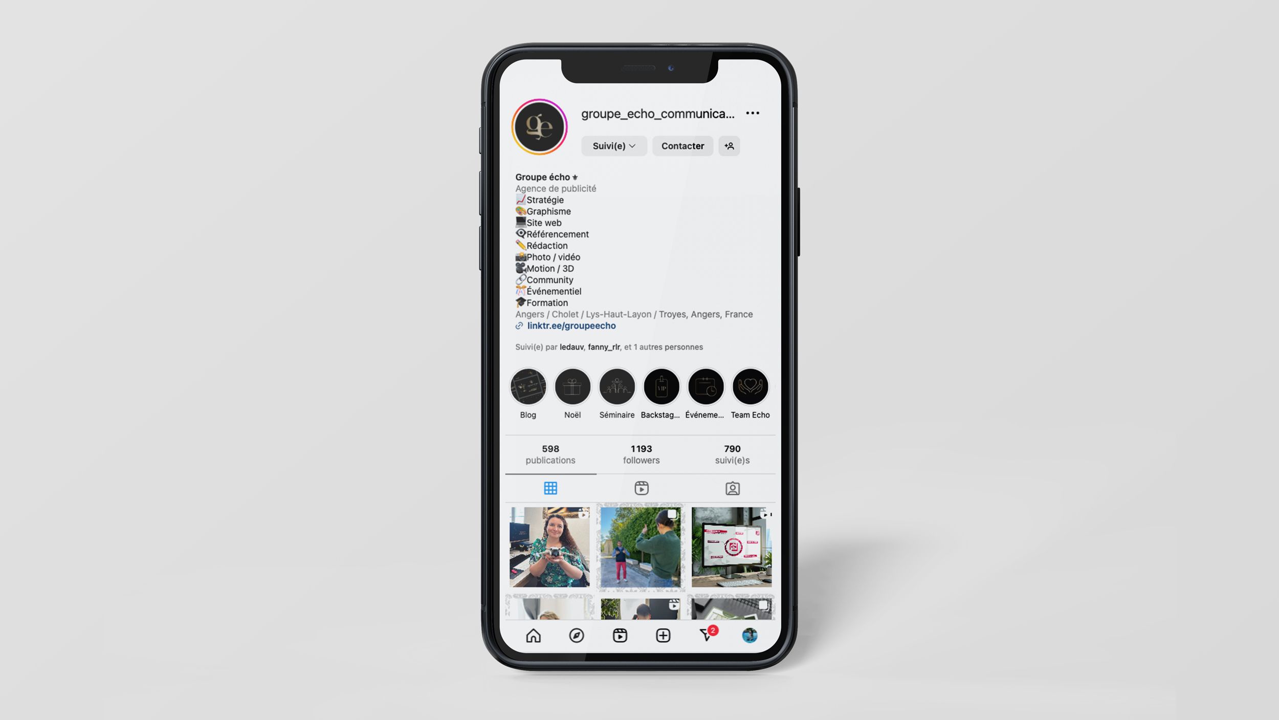 Profil optimisé pour avoir plus d’abonnés Instagram