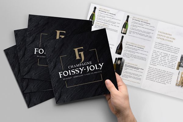 Création de dépliants pour Champagne Foissy Joly